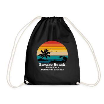 Bavaro Beach Punta Cana - Dominican Republic - Drawstring Bag - black - Front