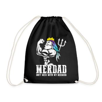 Merdad ne plaisante pas avec ma sirène Strong New Mer - Sac de sport léger - noir - Devant