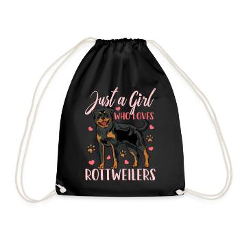 Rottweiler - Drawstring Bag - black - Front
