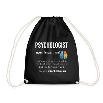 Psychologe Therapeut gehirn Psyche Freud - Turnbeutel - Schwarz - Vorne
