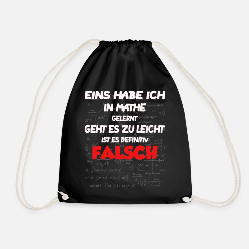 Mathe - Turnbeutel - Schwarz