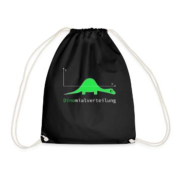 Dinomial distribution Funny nerd math gift idea - Drawstring Bag - black - Front