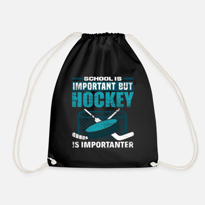 Eishockey Schule - Turnbeutel - Schwarz