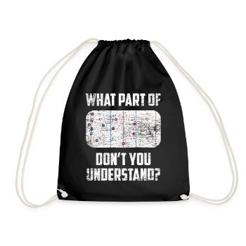 Ice Hockey Coach Gift - Drawstring Bag - black - Front