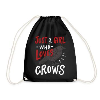 Crow - Drawstring Bag - black - Front