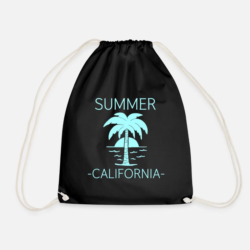 California - Drawstring Bag - black