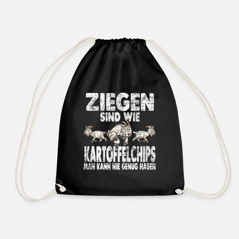 Ziege Lamm Zioegenbock Steinbock Bauer Landwirt Ge - Turnbeutel - Schwarz