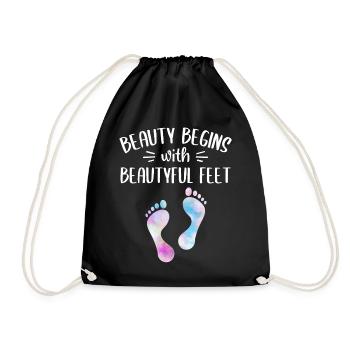 Soins des pieds pédicure podiatre nail salon cadeau - Sac de sport léger - noir - Devant
