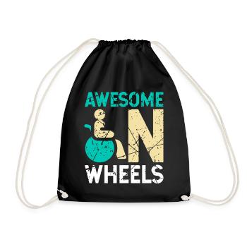Humour en fauteuil roulant handicap handicap - Sac de sport léger - noir - Devant