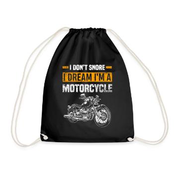 Rêve de moto - Sac de sport léger - noir - Devant