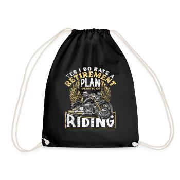 Moto pension cadeau - Sac de sport léger - noir - Devant