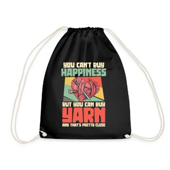 Couturière à tricoter au crochet - Sac de sport léger - noir - Devant