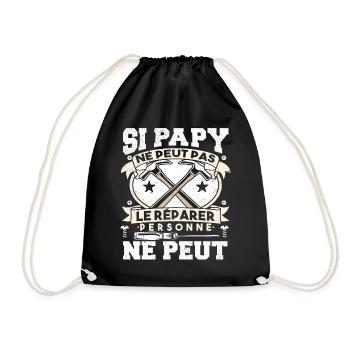 Papy Motard Cadeau Humour Papou Grand-Père - Sac de sport léger - noir - Devant