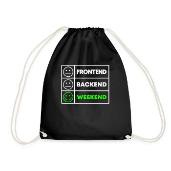 Programmer gift for computer scientists and coders - Drawstring Bag - black - Front