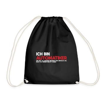 Ich bin Automatiker Tech-Statement - Turnbeutel - Schwarz - Vorne