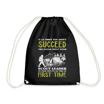 Scout leader - Drawstring Bag - black - Front