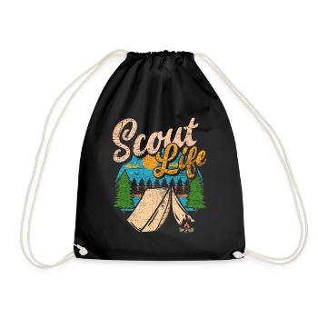 Cadeau de camping Boy Scout Forest - Sac de sport léger - noir - Devant