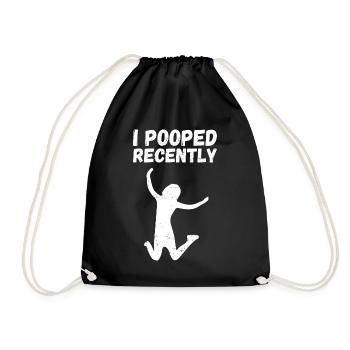 J'ai récemment fait caca. Drôle de dire merde - Sac de sport léger - noir - Devant