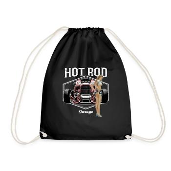 Hot Rod Garage Girl - Turnbeutel - Schwarz - Vorne