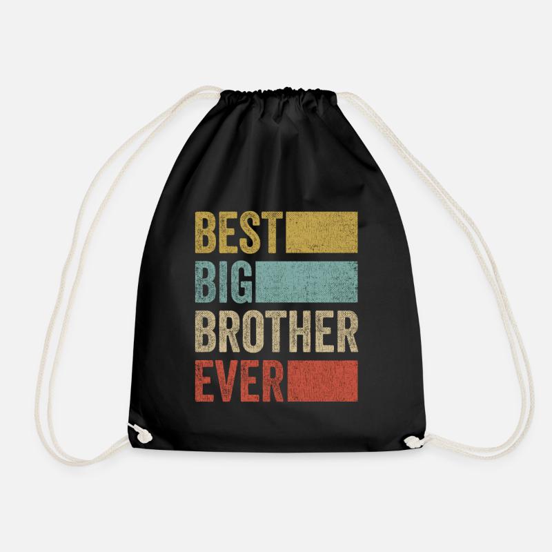 Bester Großer Bruder Geschenk Geschwister - Turnbeutel - Schwarz