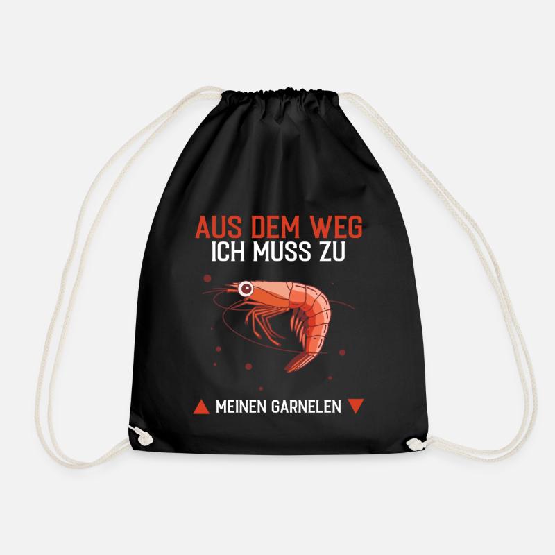 Garnele Shrimp - Aus dem Weg - Turnbeutel - Schwarz