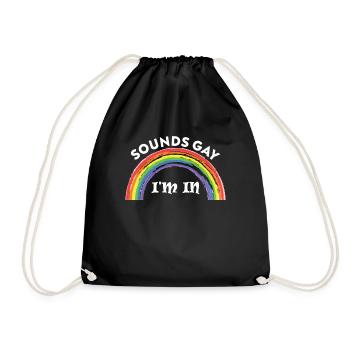 LGBT Gay - Sonne gay je suis dans - Sac de sport léger - noir - Devant