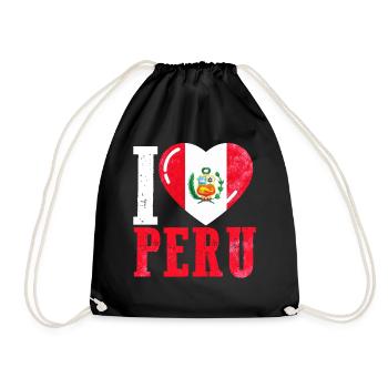 J’aime le Pérou - Sac de sport léger - noir - Devant