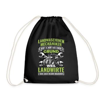 Landmaschinen Landmaschinenmechaniker Mechaniker - Turnbeutel - Schwarz - Vorne