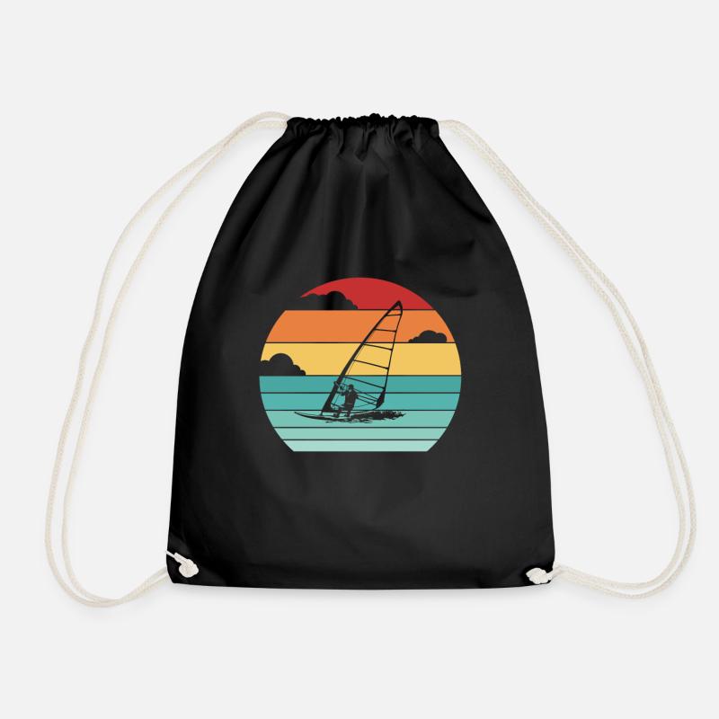 Wellenreiter Surfer Wassersport Windsurflehrer - Turnbeutel - Schwarz