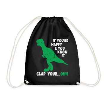 Dinosaure T-Rex Joke Dino Meme Fun Gag - Sac de sport léger - noir - Devant