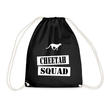 join the cheetah squad - Drawstring Bag - black - Front