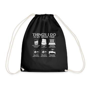 Baking Baker Sourdough Bread Master - Drawstring Bag - black - Front
