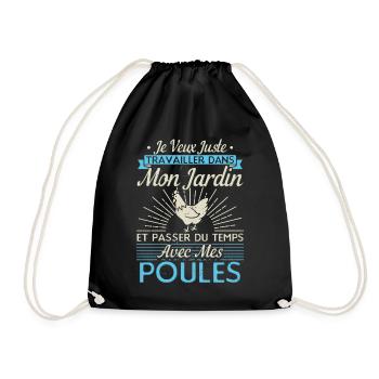 Papy Poule - Jardinage Cadeaux - Sac de sport léger - noir - Devant