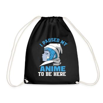 Anime j'ai mis mon anime en pause - Sac de sport léger - noir - Devant