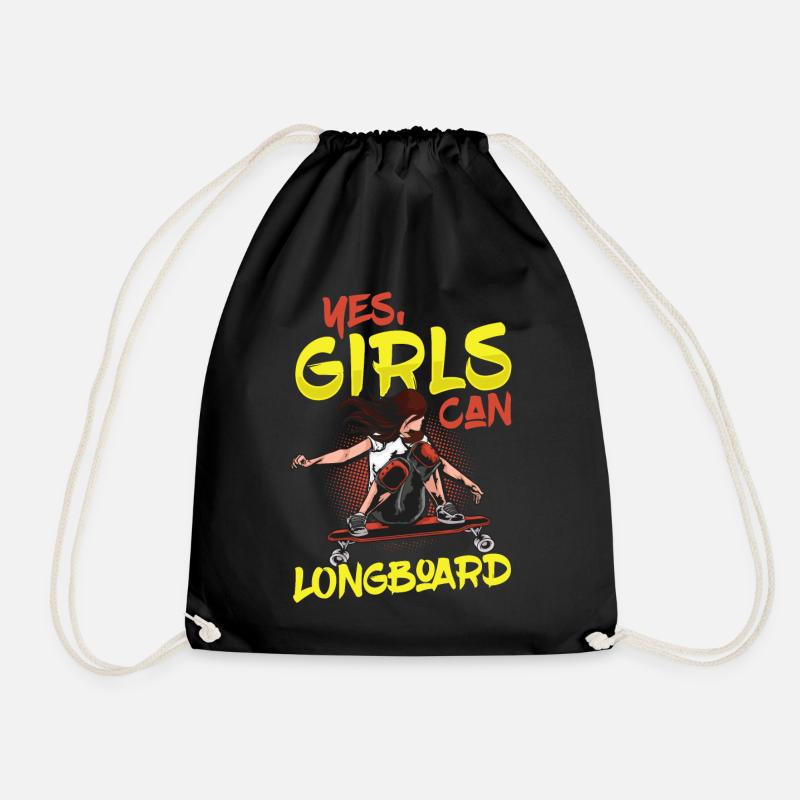 Longboarding Longboarder Longboard - Turnbeutel - Schwarz