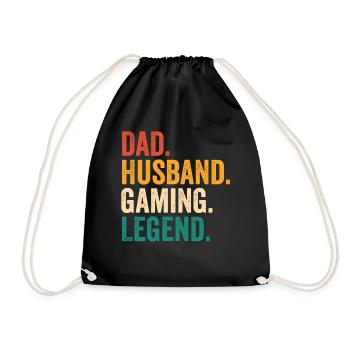 Gamer Papa Mari Jeux Vidéo Fête des Pères Gesc - Sac de sport léger - noir - Devant