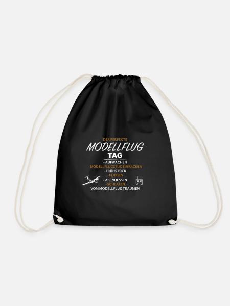 Modellflug Modellflugzeug Modellfliegen - Turnbeutel - Schwarz