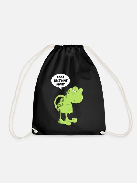 Ganz bestimmt nicht Lustiger Spruch Frosch Kröte - Turnbeutel - Schwarz