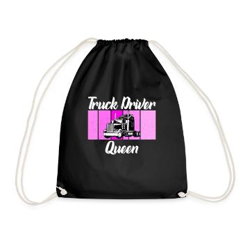 chauffeur de camion reine - Sac de sport léger - noir - Devant