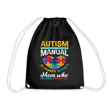 Mère autiste - Sac de sport léger - noir - Devant