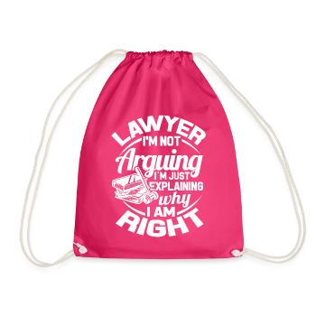 Attorney Judge Law Criminal Defense Attorney Jurist - Drawstring Bag - fuchsia - Front