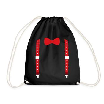 Funny Valentines Day Outfit For Romantic Couple Tu - Drawstring Bag - black - Front