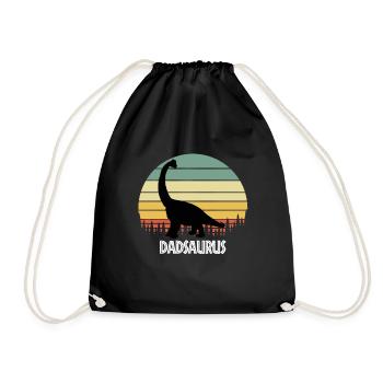 DADSAURUS DAD SAURUS DAD DINOSAUR - Turnbeutel - Schwarz - Vorne