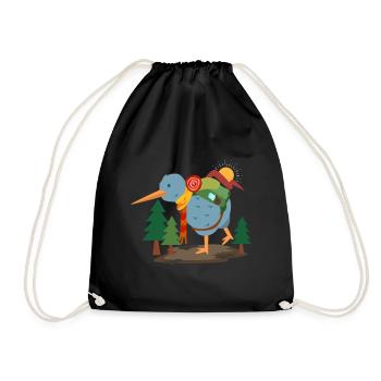 Kiwi-Rucksacktour - Turnbeutel - Schwarz - Vorne