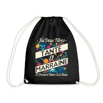 Marraine Tante Cadeau Humour - Sac de sport léger - noir - Devant