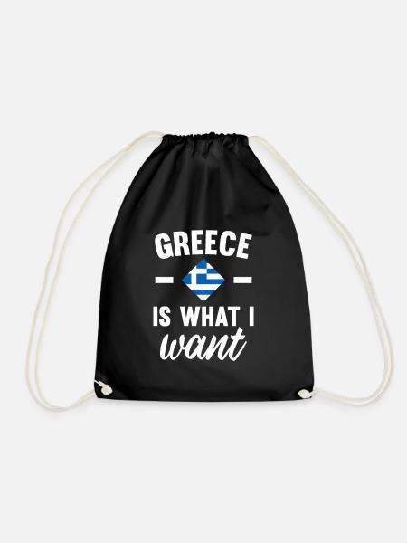 Lustiger Griechischer Spruch Griechenland Geschenk - Turnbeutel - Schwarz