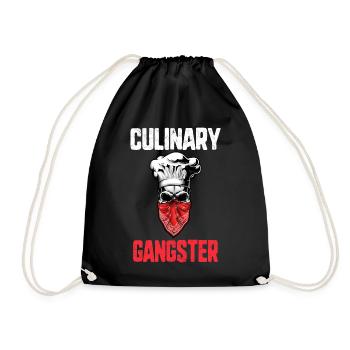 Chemise de chef drôle cuisine de gangster culinaire - Sac de sport léger - noir - Devant
