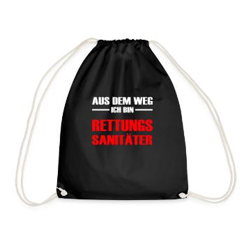 Aus dem Weg Ich bin Rettungssanitäter Sanitäterin - Turnbeutel - Schwarz - Vorne