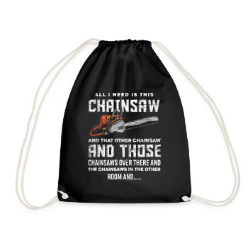 Chainsaws Collectible Gift - Drawstring Bag - black - Front