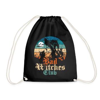 Bad Witches Club print - Drawstring Bag - black - Front